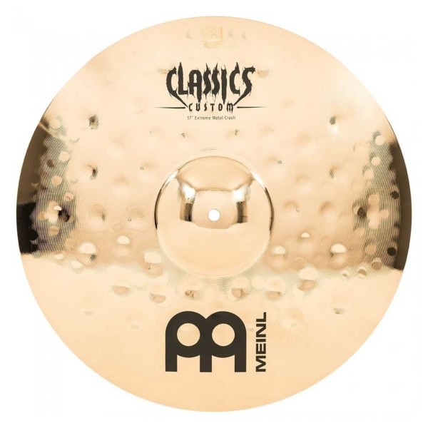 Meinl Classics Custom Extreme Metal 17" Crash Cymbal & Gear4music Boom Arm Stand, Black