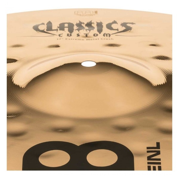 Meinl Classics Custom Extreme Metal 17" Crash Cymbal & Gear4music Boom Arm Stand, Black