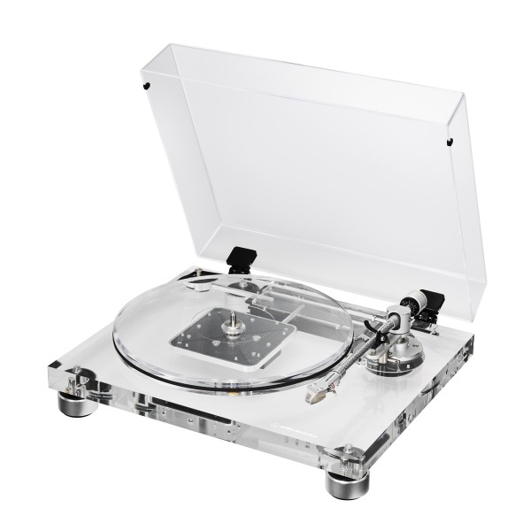 Audio Technica AT-LPA2 Fully Manual Belt-Drive Turntable - tt lid open 