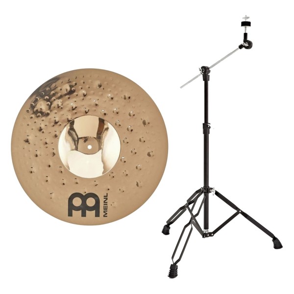 Meinl Classics Custom Extreme Metal 20" Ride & Gear4music Boom Arm Stand, Black