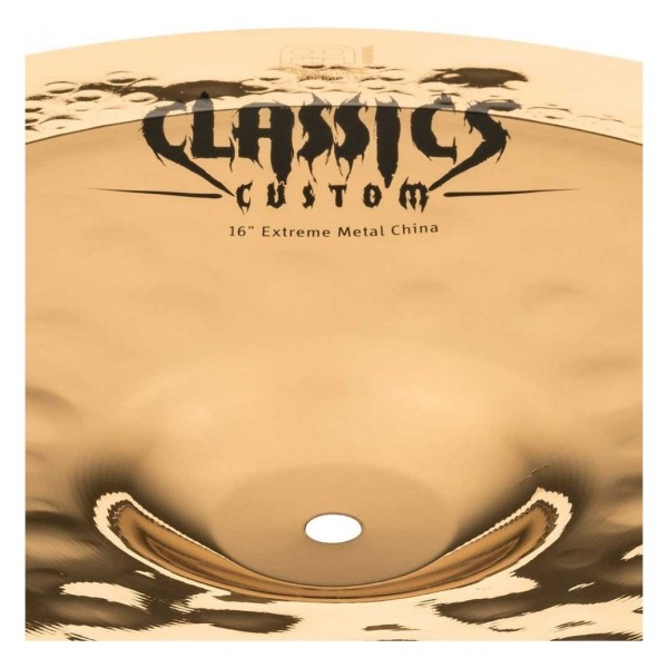 Meinl Classics Custom Extreme Metal 16'' China Cymbal & Gear4music Boom Arm Stand, Black