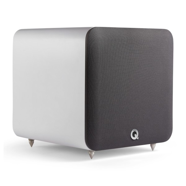 Q Acoustics Q SUB80 Subwoofer, Satin White - turn 