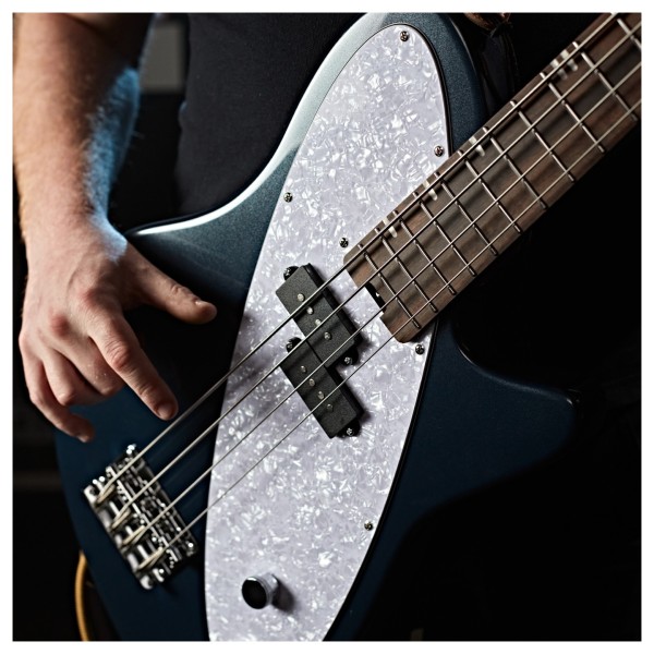 Hartwood Satellite Bass Guitar, Metallic Blue
