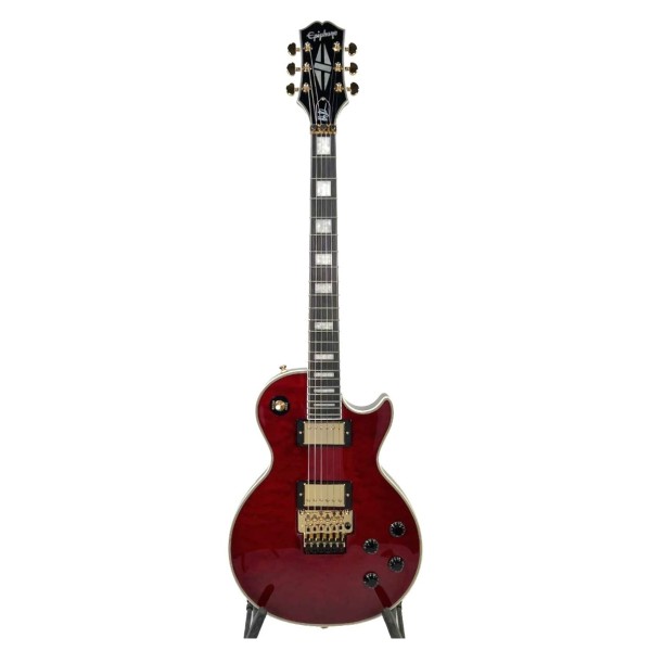 Epiphone Alex Lifeson Les Paul Custom Axcess Quilt, Ruby