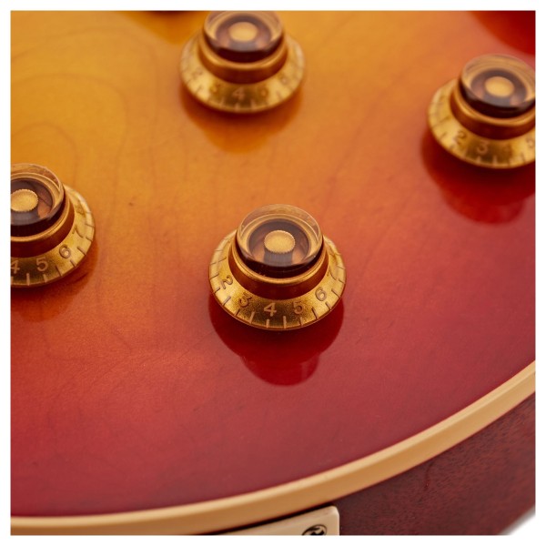 Gibson Custom 1958 Les Paul Standard Reissue VOS, Washed Cherry Sunburst #841938 - knobs  