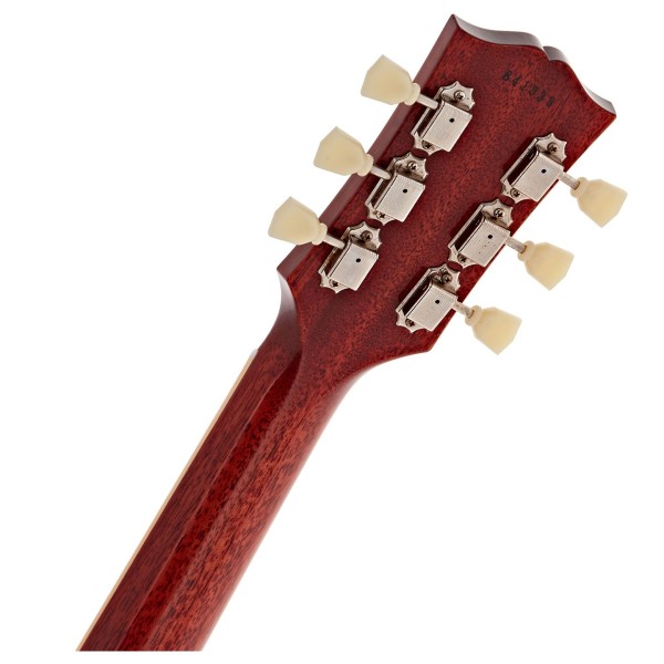 Gibson Custom 1958 Les Paul Standard Reissue VOS, Washed Cherry Sunburst #841938 - headstock back 