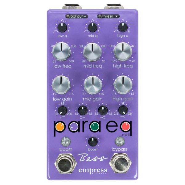 Empress Bass ParaEq Parametric EQ Pedal - front