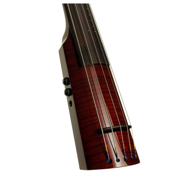 NS Designs WAV5 Upright Bass, Transparent Red