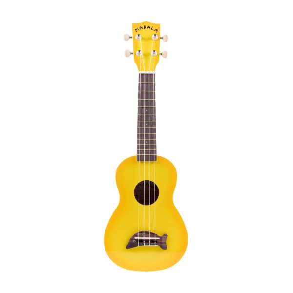 Kala Makala Dolphin Soprano Ukulele, Yellow Burst