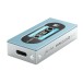 FiiO KA15 Portable DAC and Headphone Amplifier, Blue - Angled side view and USB input