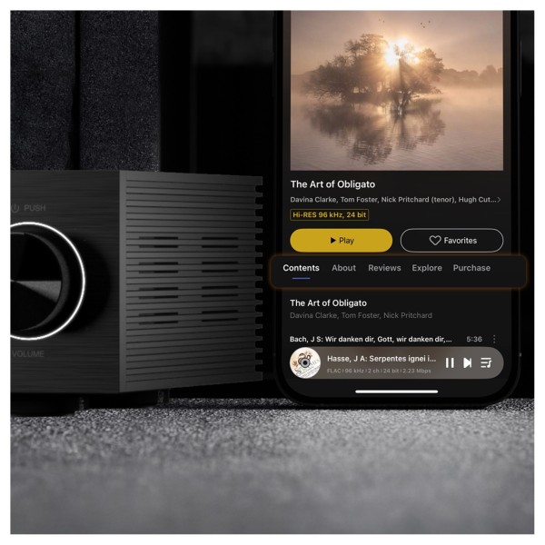 Eversolo DMP-A6 Gen 2 Streaming Music Player - lifestyle app 