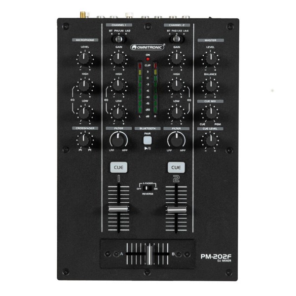 Omnitronic PM-202F, Front Panel