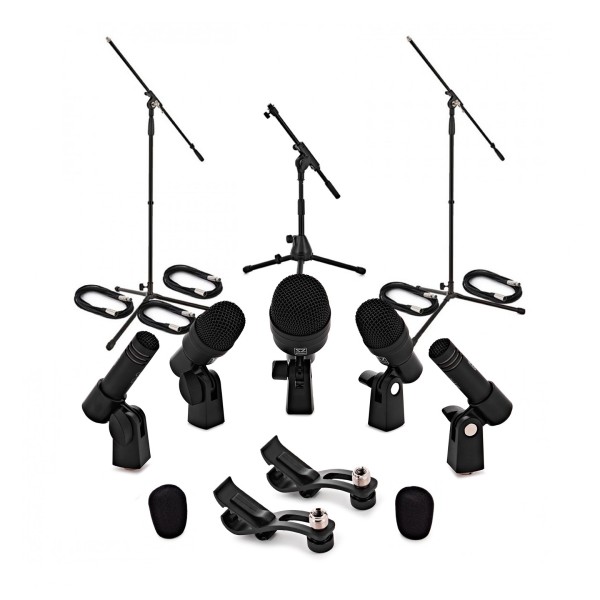 DMS-5PS Complete Drum Microphone Set Including Stands and Cables