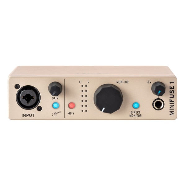Arturia MiniFuse 1 USB Audio Interface. Champagne - Front