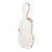 Gewa Polycarbonate Cello Case, White and Orange - side