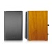 Edifier R1000T4 Active 2.0 Bookshelf Speaker System, Brown - front and side profiles 
