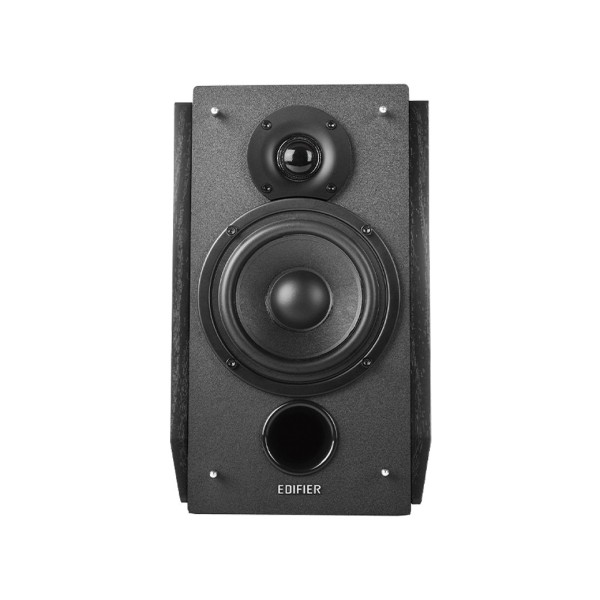 Edifier R1855DB Active 2.0 Bluetooth Bookshelf Speaker Set, Matte Black - Front view