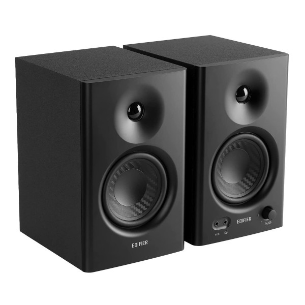 Edifier MR4 2.0 Monitor Reference Speaker System, Black - facing right 