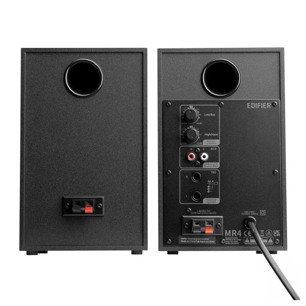 Edifier MR4 2.0 Monitor Reference Speaker System, Black - rear 