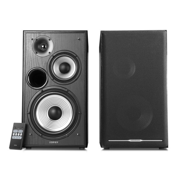 Edifier R2750DB Active 2.0 Bluetooth Bookshelf Speaker Set, Black - Front view