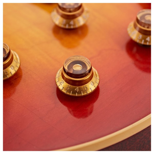 Gibson Custom 1959 Les Paul Standard Reissue Ultra Light Aged, Sunrise Teaburst #95509 - knobs