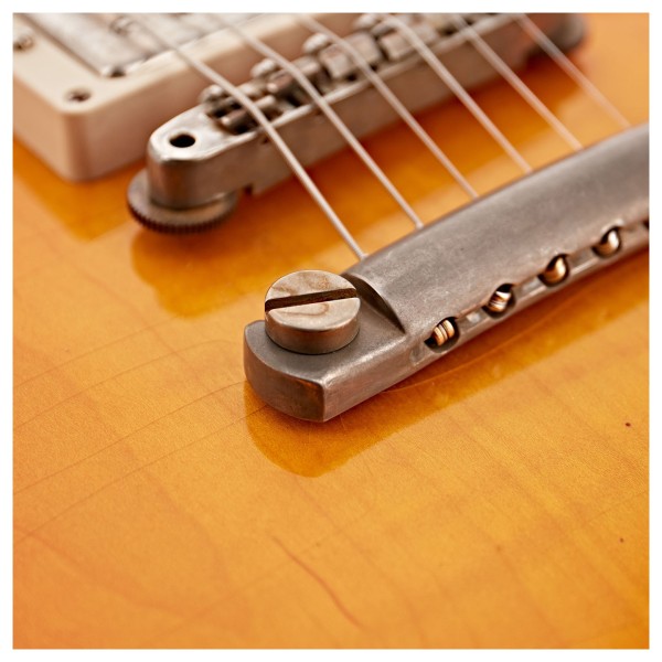 Gibson Custom 1959 Les Paul Standard Reissue Ultra Light Aged, Sunrise Teaburst #95509 - bridge 