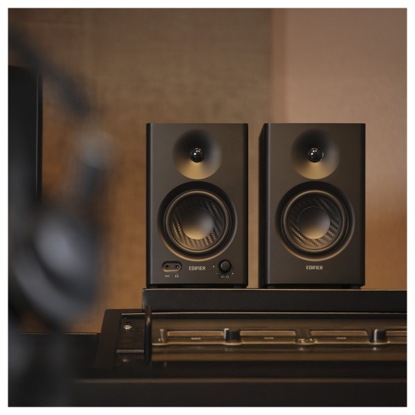 Edifier MR4 2.0 Monitor Reference Speaker System, Black - lifestyle 1 