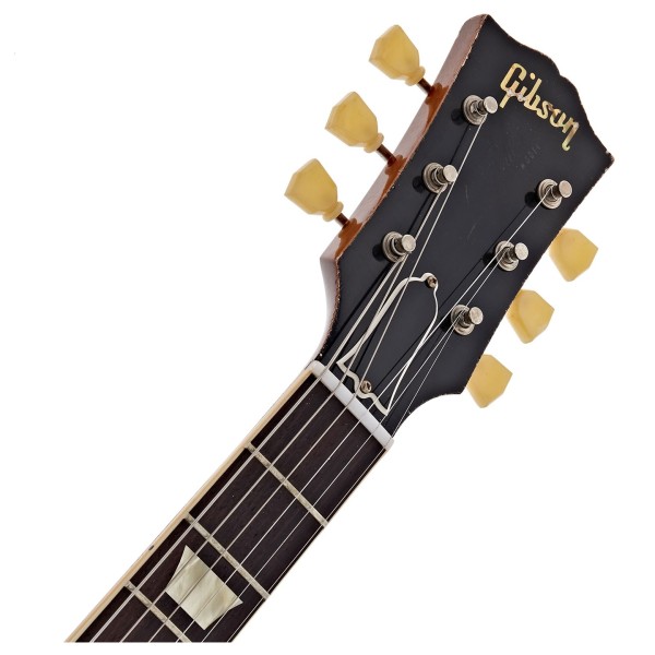 Gibson Custom 1959 Les Paul Standard Reissue Heavy Aged, Golden Poppy Burst #943777 - headstock 