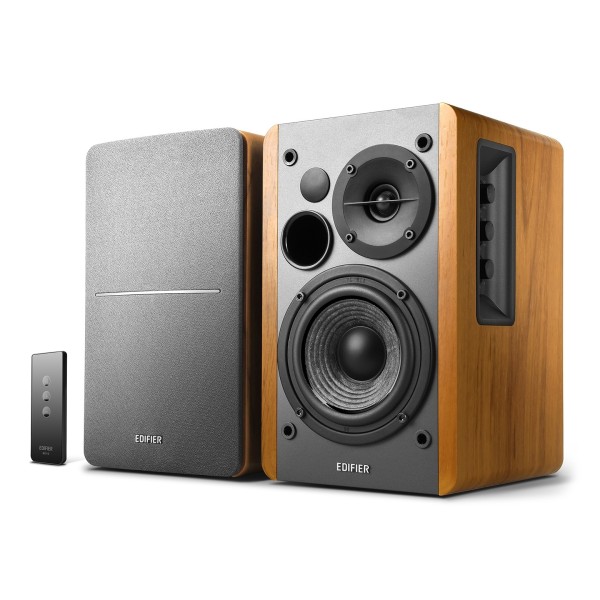 Edifier R1280T Active 2.0 Bookshelf Speaker Set, Brown - main angle 