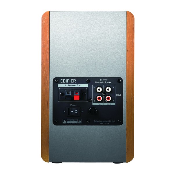 Edifier R1280T Active 2.0 Bookshelf Speaker Set, Brown - rear 