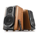Edifier S1000MKII Hi-Res Audio Active Bluetooth Bookshelf Speakers (Pair), Brown