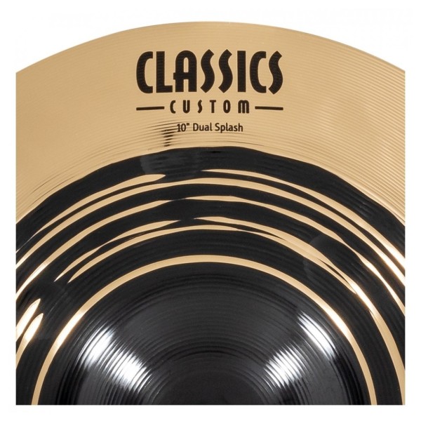 Meinl Classics Custom Dual 10'' Splash & Gear4music Deluxe Weighted Cymbal Grabber Arm