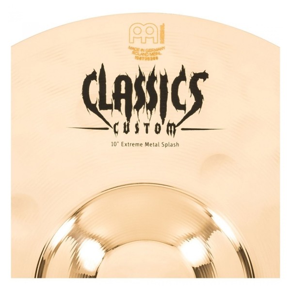 Meinl Classics Custom Extreme Metal 10" Splash & Gear4music Deluxe Weighted Cymbal Grabber Arm