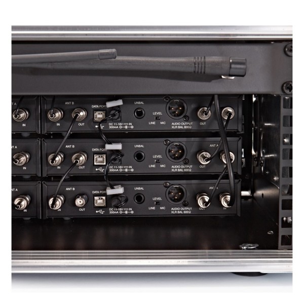 Trantec S5.5 8-Way Rackmounted Wireless Receiver, Receiver Box Rear Close