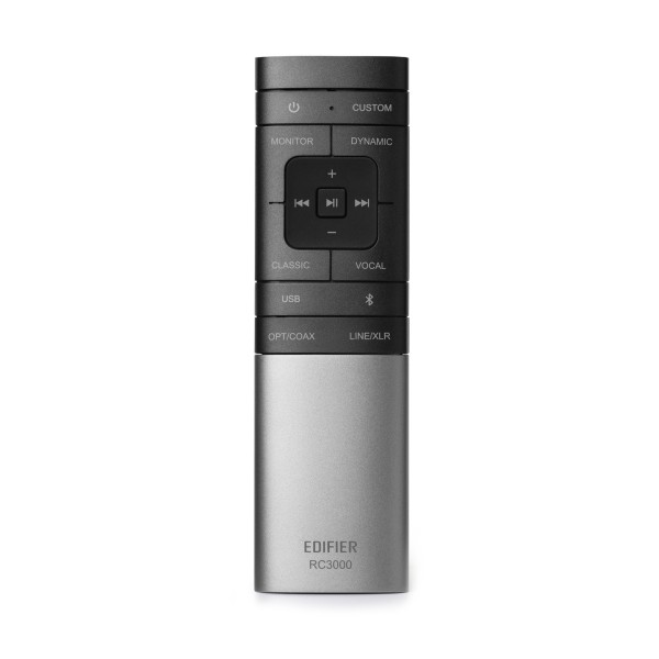 Edifier S3000MKII 2.0 Hi-Res Wireless Bluetooth Bookshelf Speaker Set, Brown - Remote control