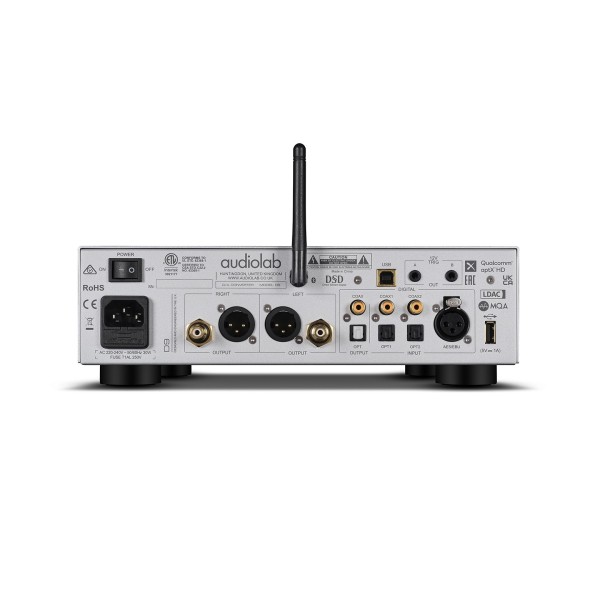 Audiolab D9 DAC, Silver - rear 