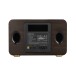 Edifier D32 Tabletop Bluetooth Hi-Res Speaker with Built-in Battery, Black Walnut - Rear view and connections