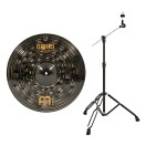 Meinl Classics Custom Dark 18' Crash Cymbal & Gear4music Boom Arm Stand, Black