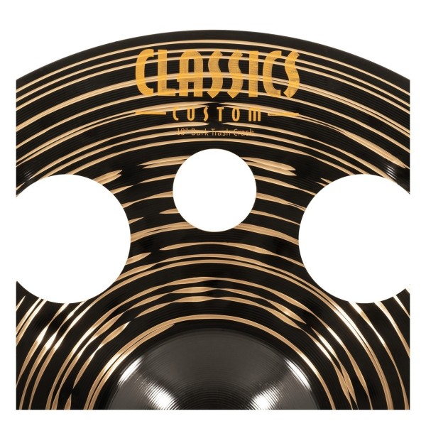 Meinl 18" Classics Custom Dark Trash Crash Cymbal & Gear4music Boom Arm Stand, Black