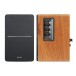 Edifier R1280TS Active 2.0 Bookshelf Speaker Set, Brown - side and front 