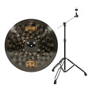 Meinl Classics Custom Dark 21'' Crash Cymbal & Gear4music Boom Arm Stand, Black