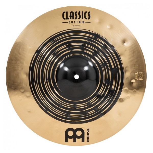 Meinl Classics Custom Dual 16'' Crash Cymbal & Gear4music Boom Arm Stand, Black