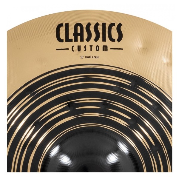 Meinl Classics Custom Dual 16'' Crash Cymbal & Gear4music Boom Arm Stand, Black