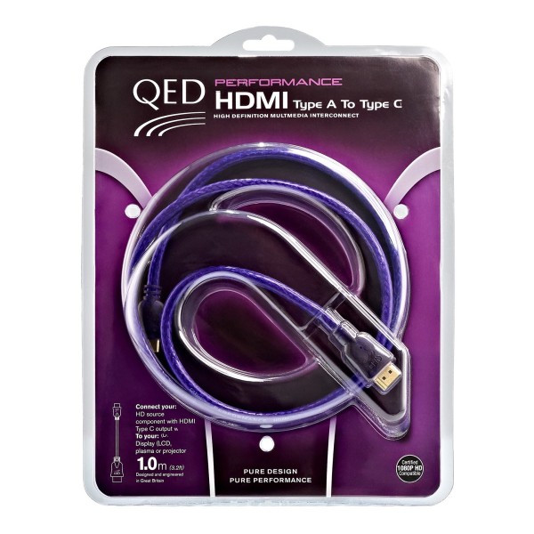 QED Performance HDMI To Mini HDMI Cable 1m - packaging