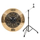Meinl Classics Custom Dual 18'' Crash Cymbal & Gear4music Boom Arm Stand, Black