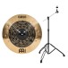 Meinl Classics Custom Dual 18'' Crash Cymbal & Gear4music Boom Arm Stand, Black