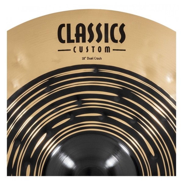 Meinl Classics Custom Dual 18'' Crash Cymbal & Gear4music Boom Arm Stand, Black