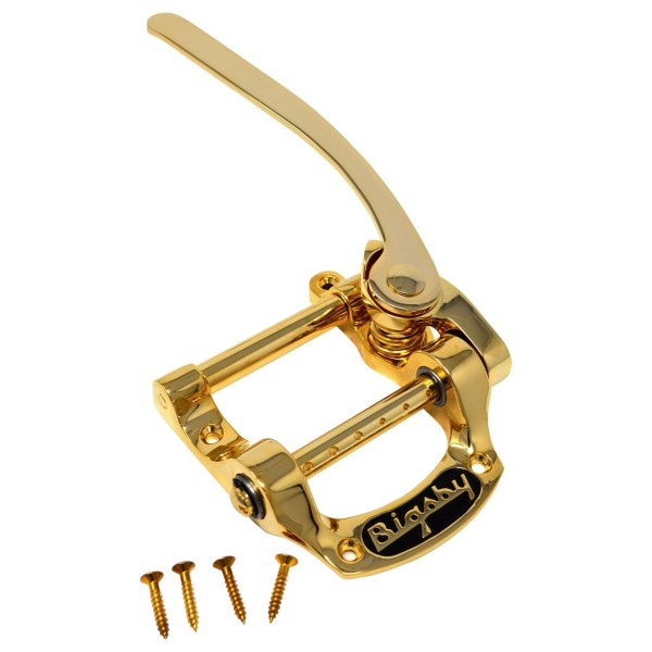 Bigsby B5 Vibrato Tailpiece, String-Thru, Gold  - front
