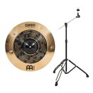 Meinl Classics Custom Dual 19'' Crash Cymbal & Gear4music Boom Arm Stand, Black