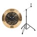 Meinl Classics Custom Dual 19'' Crash Cymbal & Gear4music Boom Arm Stand, Black